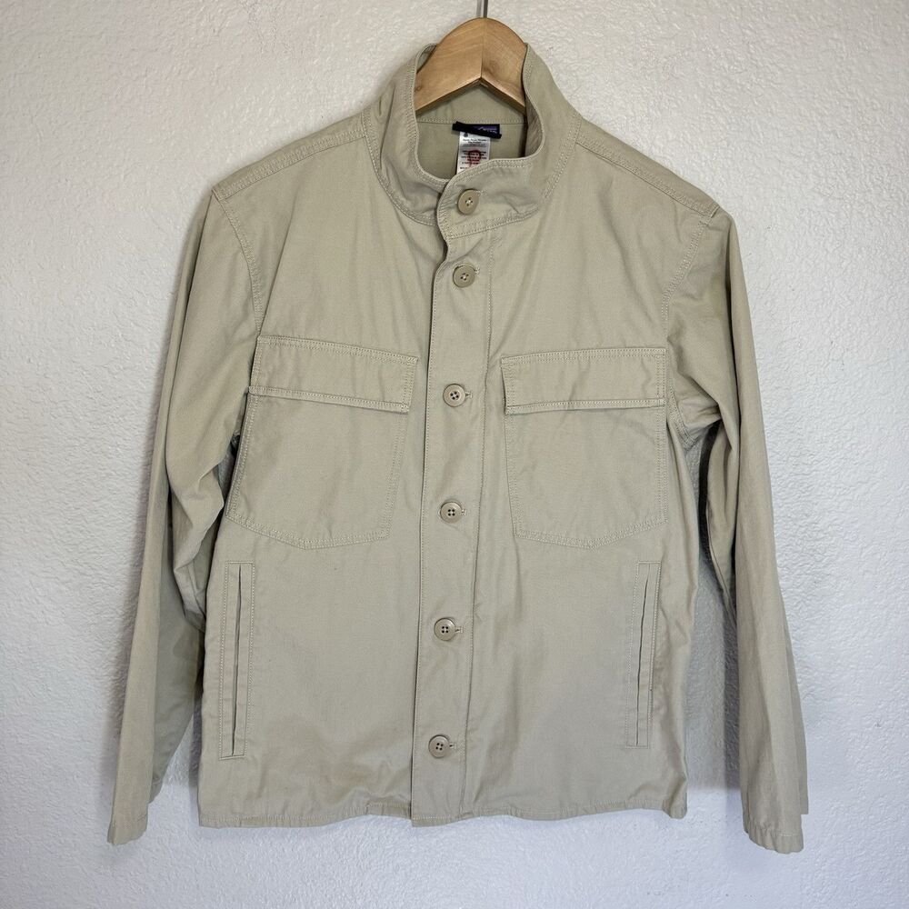 Patagonia Jacket Women S Men XS Khaki Military Canvas Utility Pockets Travel
